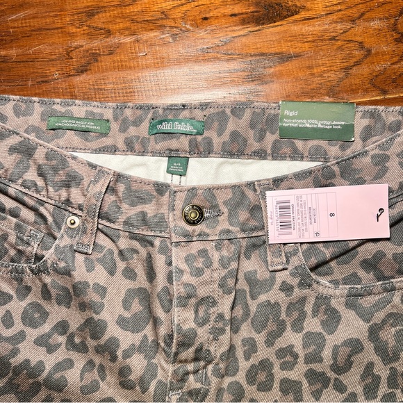 NWT Wild Fable Leopard Print Low Rise Baggy Jeans Size 8 31" Inseam - Picture 6 of 10